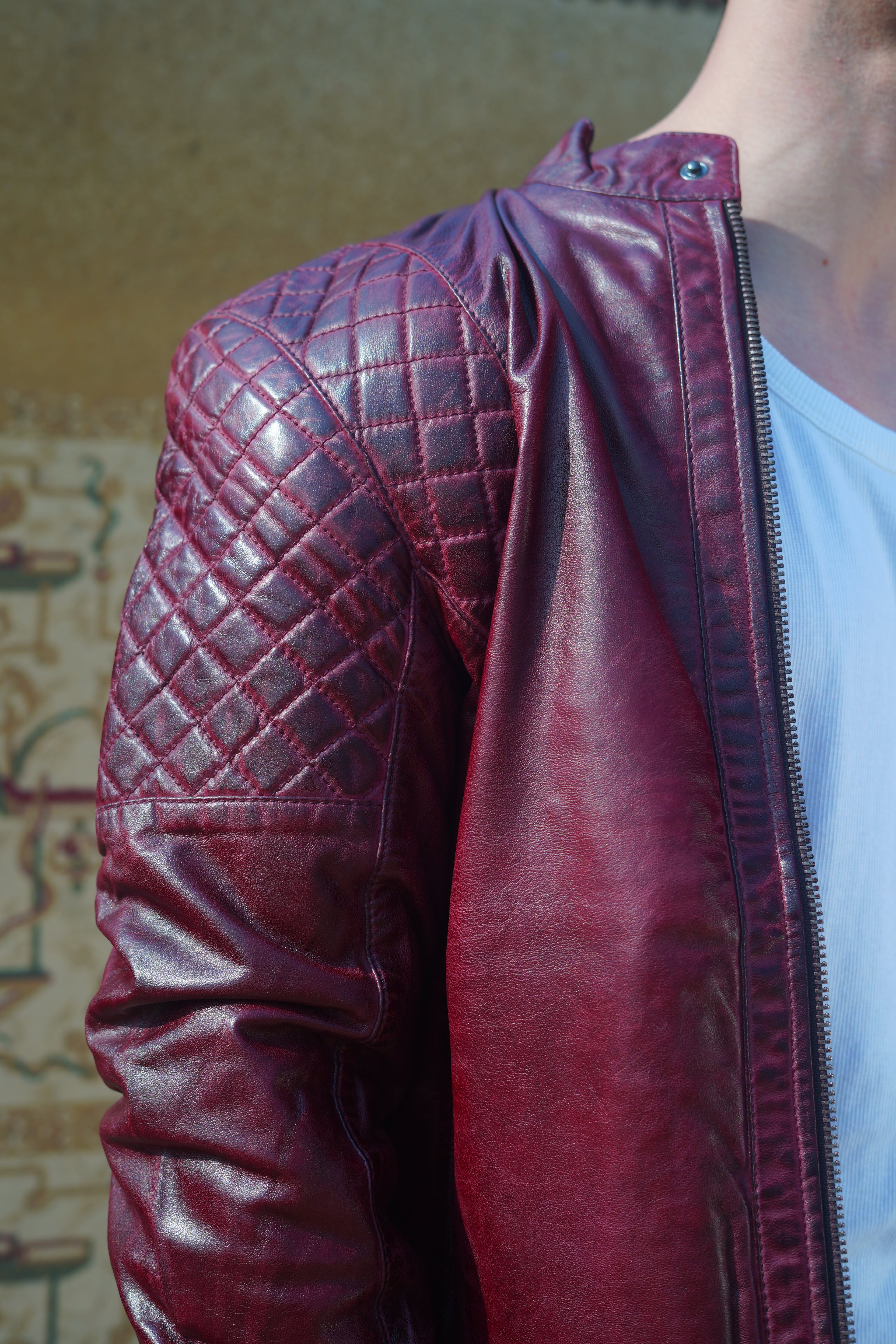 Wine Élite Leather Jacket – Burgundy Leather, Premium Exclusive Fashion-DSC01272