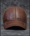 Spring Autumn Genuine Leather Baseball Cap for Men